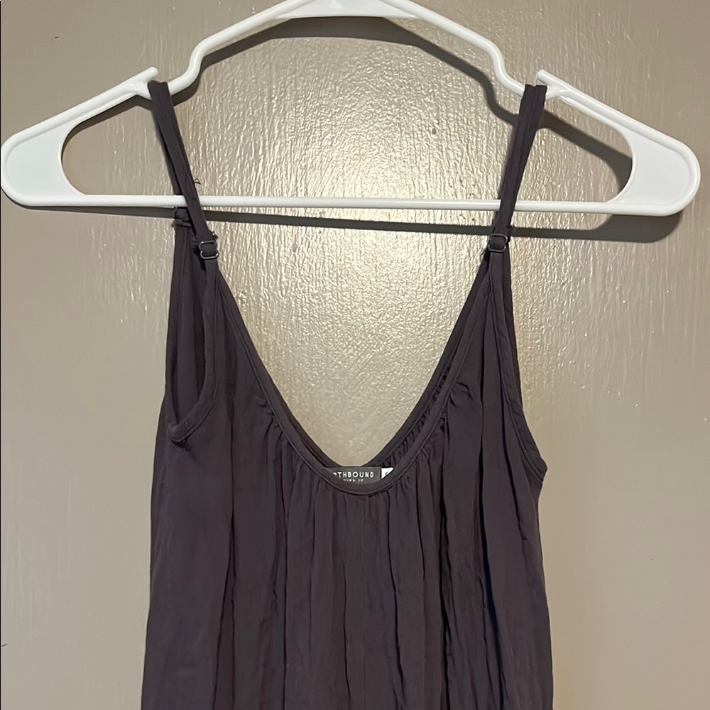 Theory Gray Pleated Sleeveless Camisole